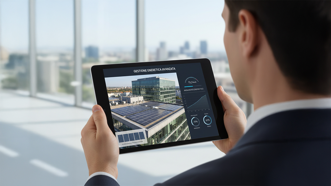 studio di edifici su monitor