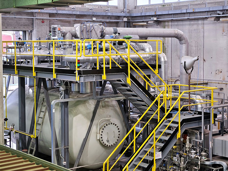 Impianto AGATUR utilizzato per lo studio dell'alimentazione flessibilie della turbina TURBEC T100
